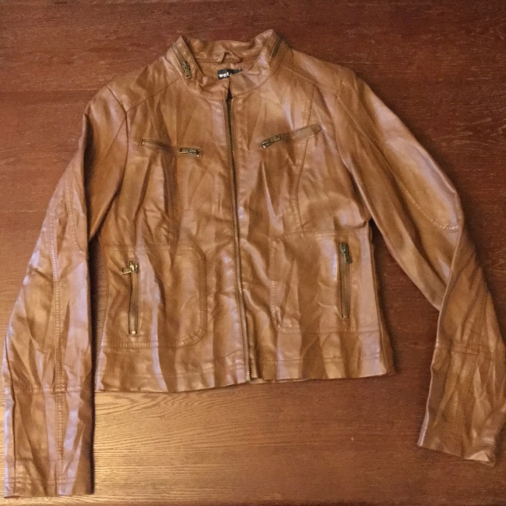 Brown “leather” jacket